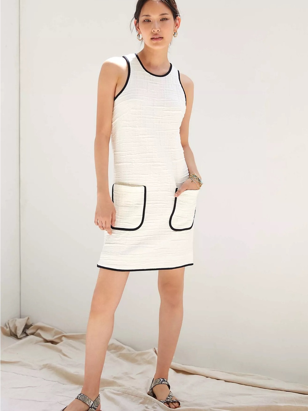 Maeve by Anthropology Patch-Pocket Mini Sleeveless Dress Size PM
